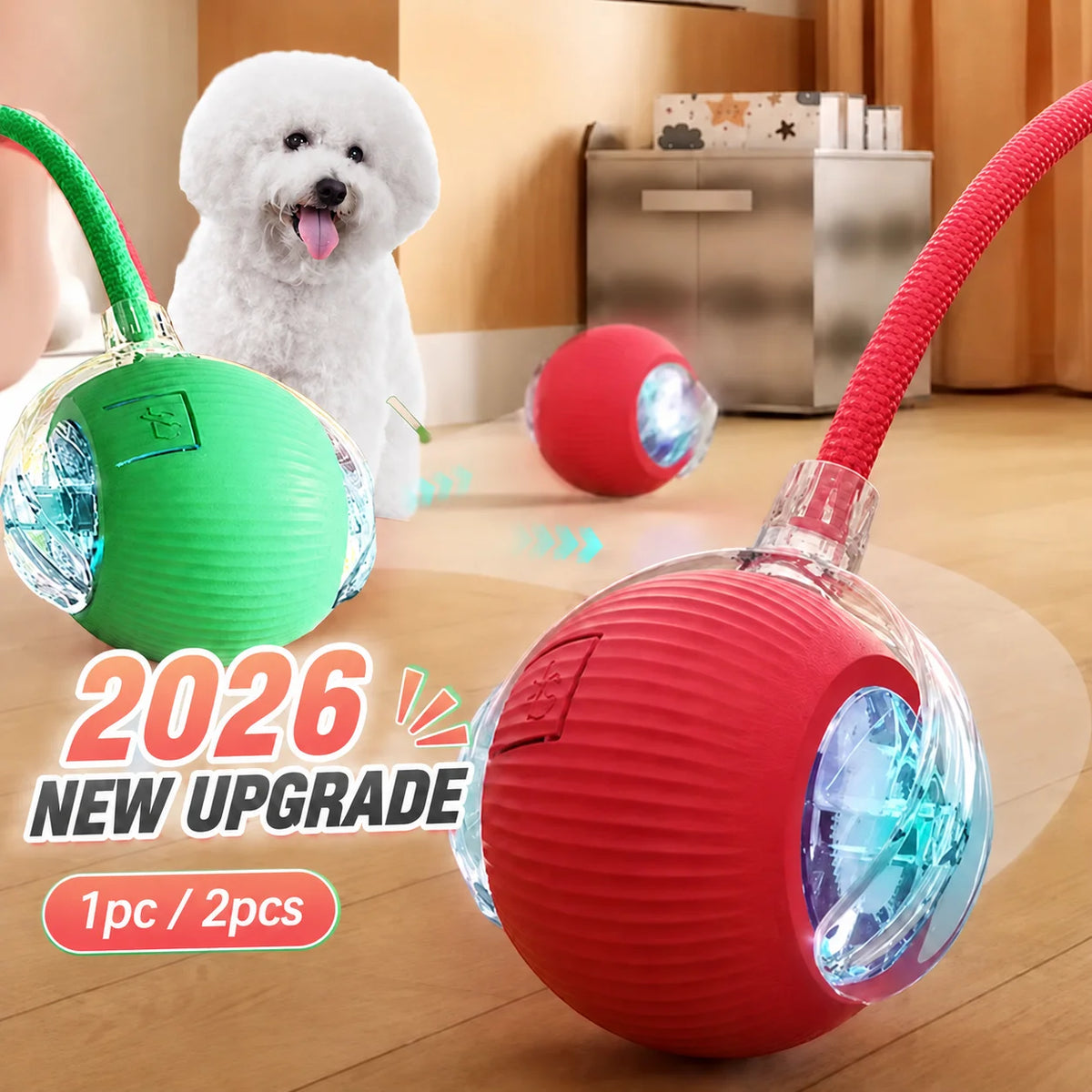 Interactive Rolling Ball Toy for Cats & Dogs - Automatic Chase & Play