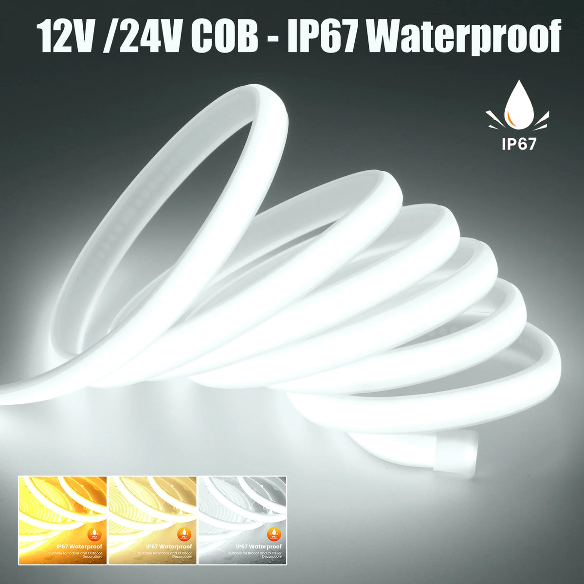 COB LED Strip Light – Flexible Dimmable Ambient Lighting for Home, Bedroom & Outdoor